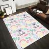 Cute Koala Cartoon Carpet with Rainbows and Floral Pattern Design Suitable for Use As an Anti-slip for Living Room Bedroom Sofas