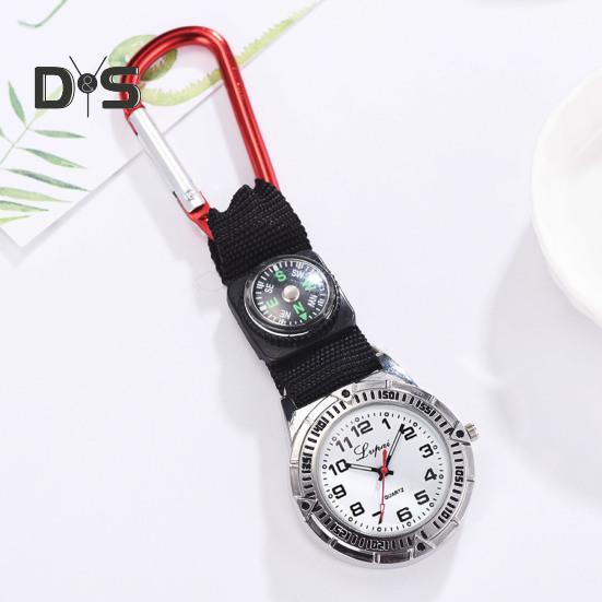 Kompassklokke Høy nøyaktighet Kompass Rund skive Kvartsverk Ingen forsinkelse Tidsfølgende Kraftig krok Sykepleier Midjeklips Klokke Dame Tidsmåler