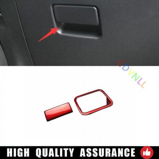 For Toyota Corolla - Bright Red Co-Pilot Storage Box Handle Frame Trim