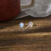 Bioceramic Needle Heart Geometric Mini Stud Earrings For Women Allergy Prevention Piercing Ear Hole Jewelry