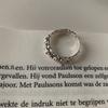 Silver 925 Trendsetting Adjustable Ring For Women Featuring Beautiful Pearl And Stylish Geometric Design