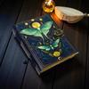 Handmade Leather Journal – Vintage Celestial Moth Notebook – Antique Lock Diary for Writing, Sketching, Gifts & Personal Journaling