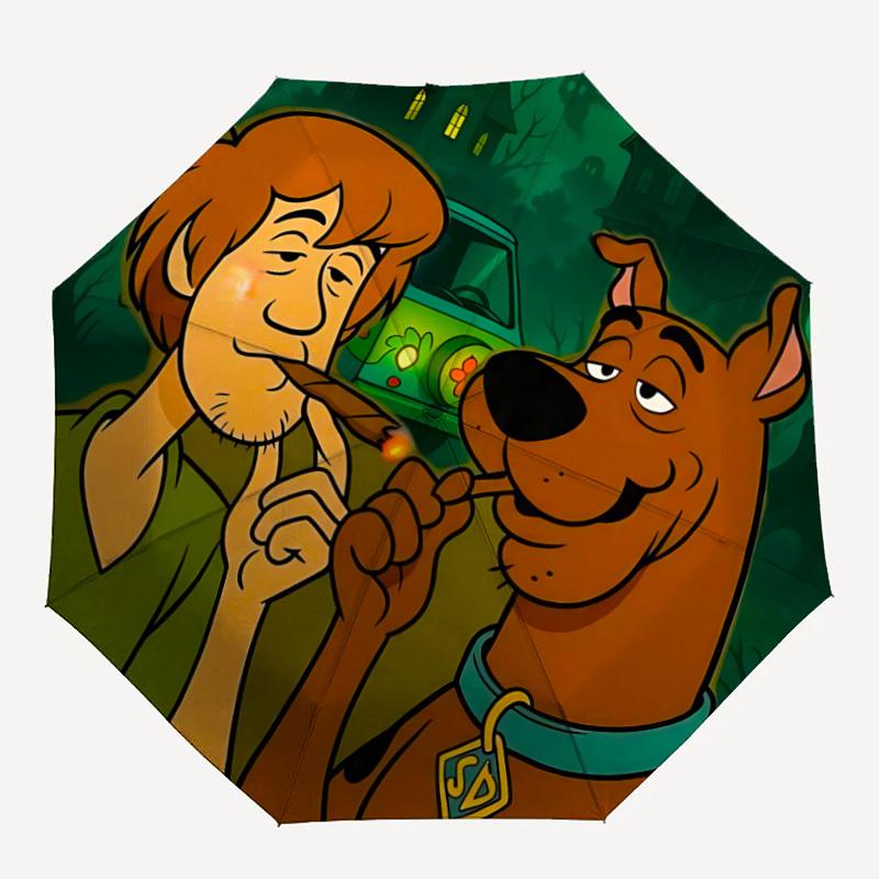 1pc Scooby-Doo Mystery 8-Ribs Sturdy Frame, Automatic Open/Close, Durable & Colorful Ideal for Beach, Travel, And All Seasons10152