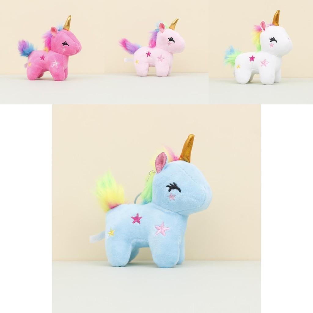 Adorable Unicorn Plush Keychain Cute Stuffed Animal Wedding Gift Bag Charm
