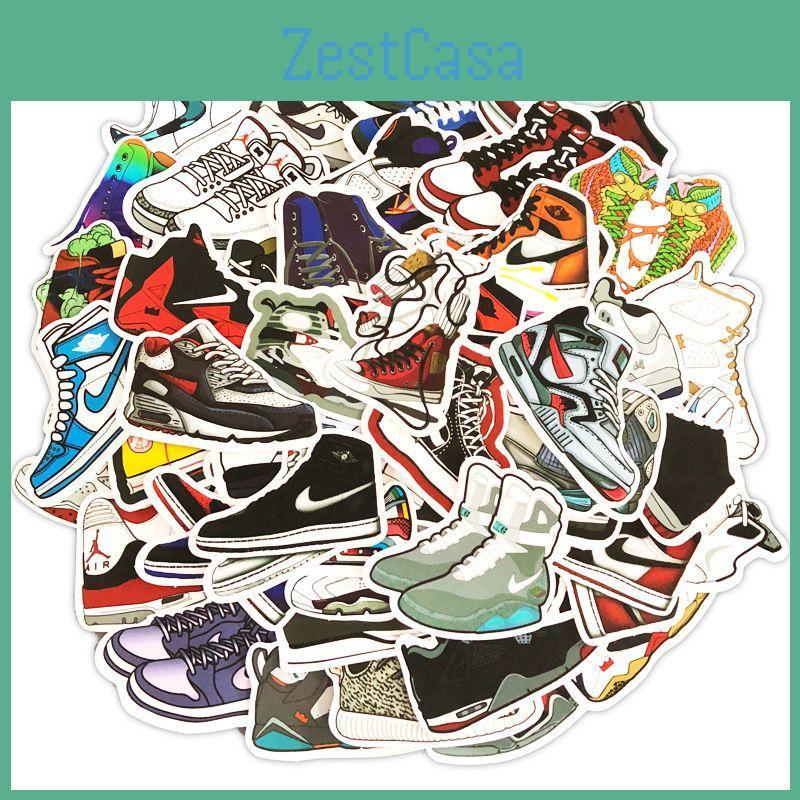 Brand Sneakers 50-piece Waterproof Basketball Stickers For Diy Decorations And Personalization