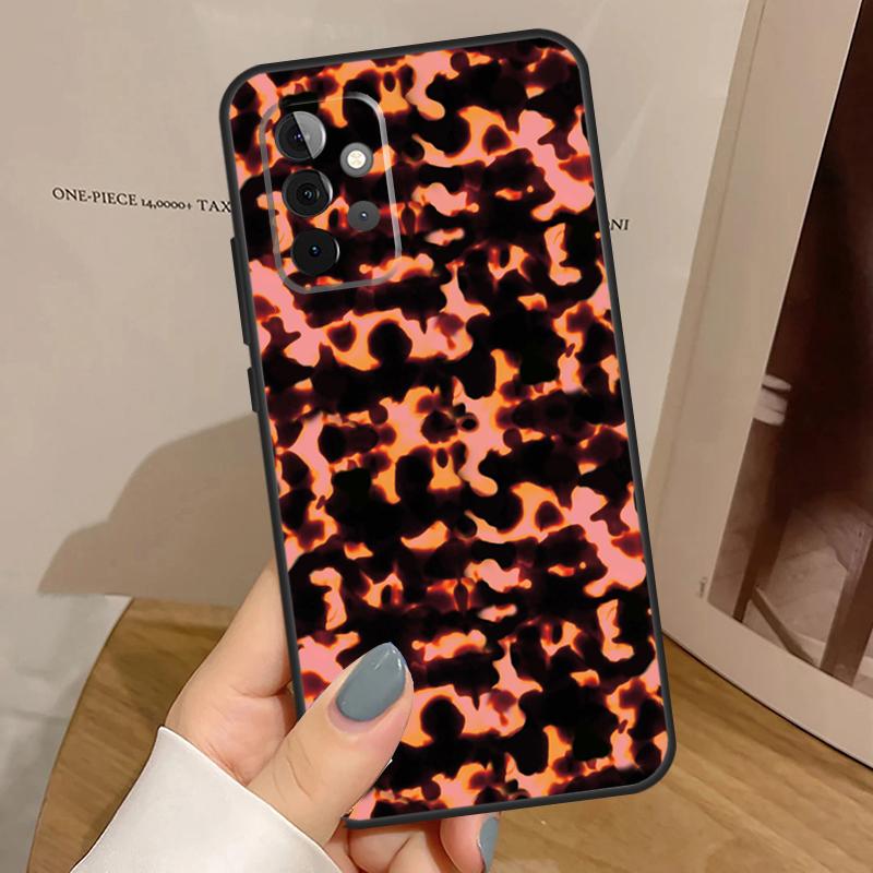 Tortoise Shell Pattern Case For Samsung Galaxy A34 A54 A17 A35 A55 A06 A16 A26 A36 A56 A53 A32 A52 A33 A13 A14 A15