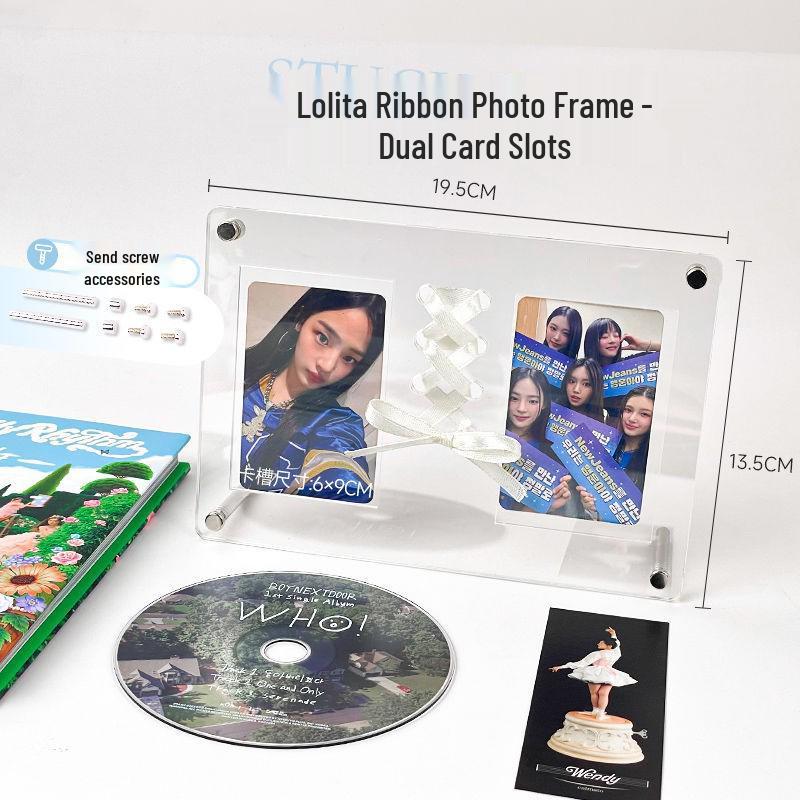 Acrylic 3-inch Photo Frame Display Stand & Album Storage Box