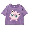 Jigglypuff Japonské tričko Oblečení Dámské Letní Americké Retro Tričko Humor Prodyšné Tričko Crop Měkké