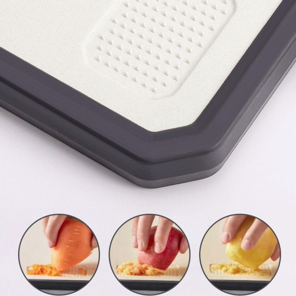 Scratch Resistant Stainless Steel Cutting Board Double Sided Use Kitchen Chopping Block  Fruits