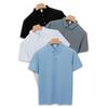 Mens Polo Top Mens Mulberry Silk Leisure Short-sleeved Lapel T-shirt Summer T-shirt Drooping Polo Top