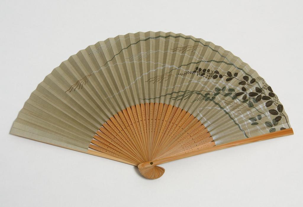 Hagi by a Kyoto includes fan case and presentation [Hasegawa] Kyoto-style fan, design, hand-carved, craftsman, box.