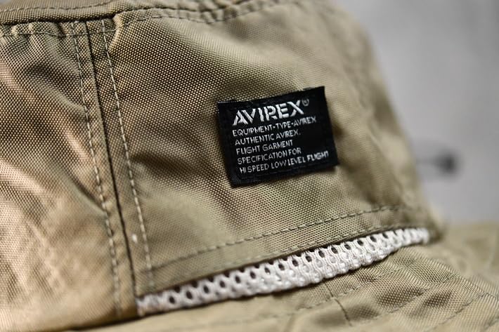 AVIREX Safari Outdoor 7987988 Size Beige Men's Adventure/Mountain Hat, 17158300, Water-Repellent, Cap, (JP, Chart, 57.0 cm, 59.0 cm, (Regular Size))