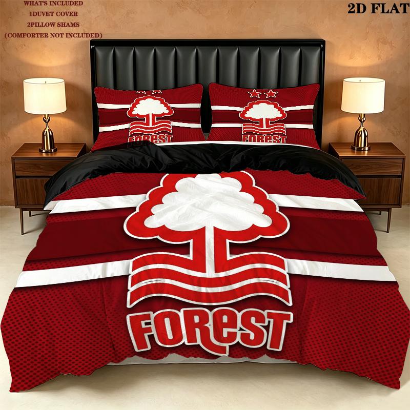 Nottingham Forest Pattern Bedding Quilt Set  Home Decoration  Gift (1 * duvet cover + 2 * pillowcase  without core)