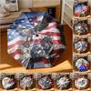 1 Stück Der majestätische amerikanische Weißkopfseeadler Regenschirm Tragbarer Faltregenschirm Eisenrahmen Lochknochenstruktur Outdoor Heimregenschirm