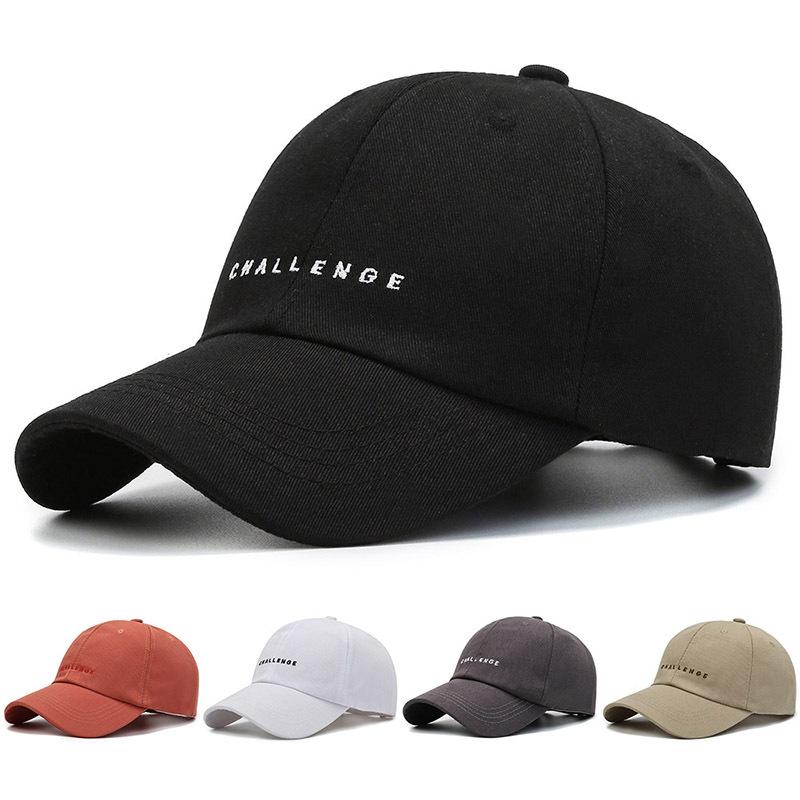 Challenge Letter Embroidered Duckcap Hat Shade Couples Outdoor Breathable Sports