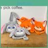 Zootopia Plüschfuchs Hase Eimertasche Mit Reißverschlusstasche Für Freizeit-Ausflüge