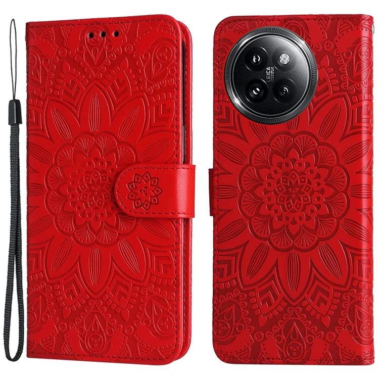 

For Xiaomi Civi 4 Pro 5G Case Imprinted Sunflower Wallet Style Smart Phone Cover