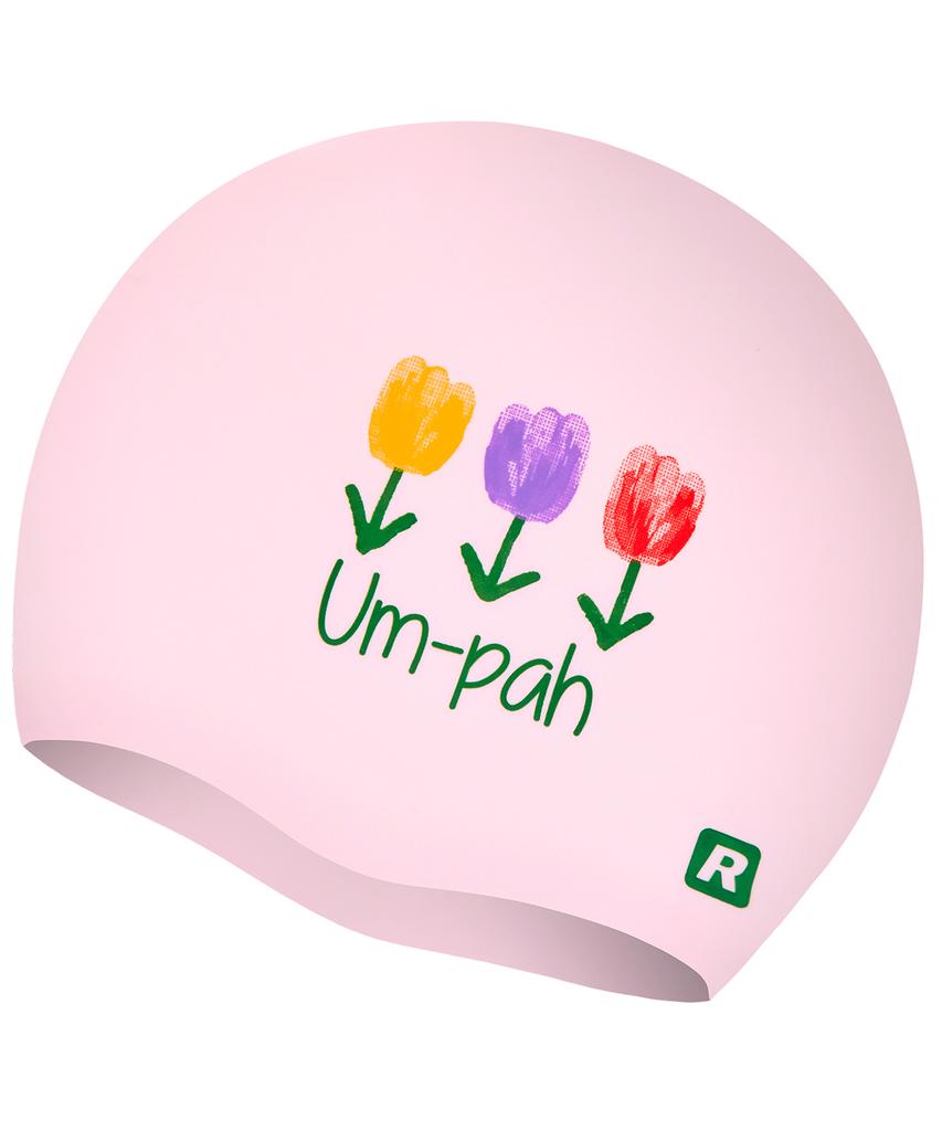 Laelliseupocheu [Oruc802 Pnk] Flower Silicone Swim Cap Pink