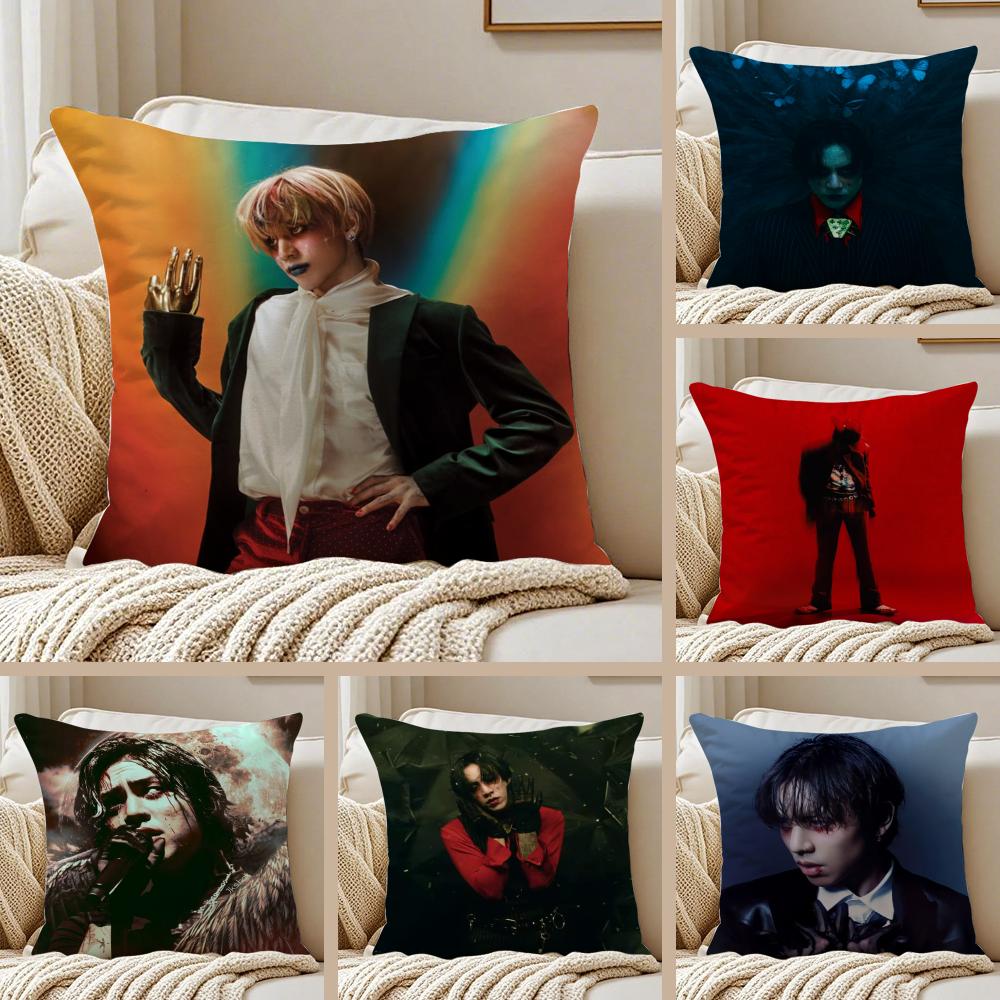 DDPR Ian Saint Cushion Cover Silky Short Plush DoubleSided Printed Pillow Case for Sofa All Seasons Home Decor Gift