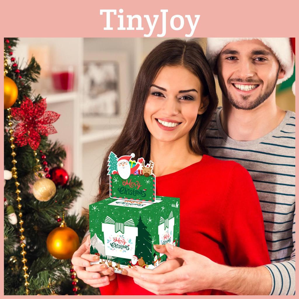 Green Christmas Cash Gift Box With Festive Packaging For Holiday Occasions