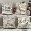 Soft Santa Christmas Pillow Cover For Festival Home Decoration And Holiday Couch Bedroom Accessories
