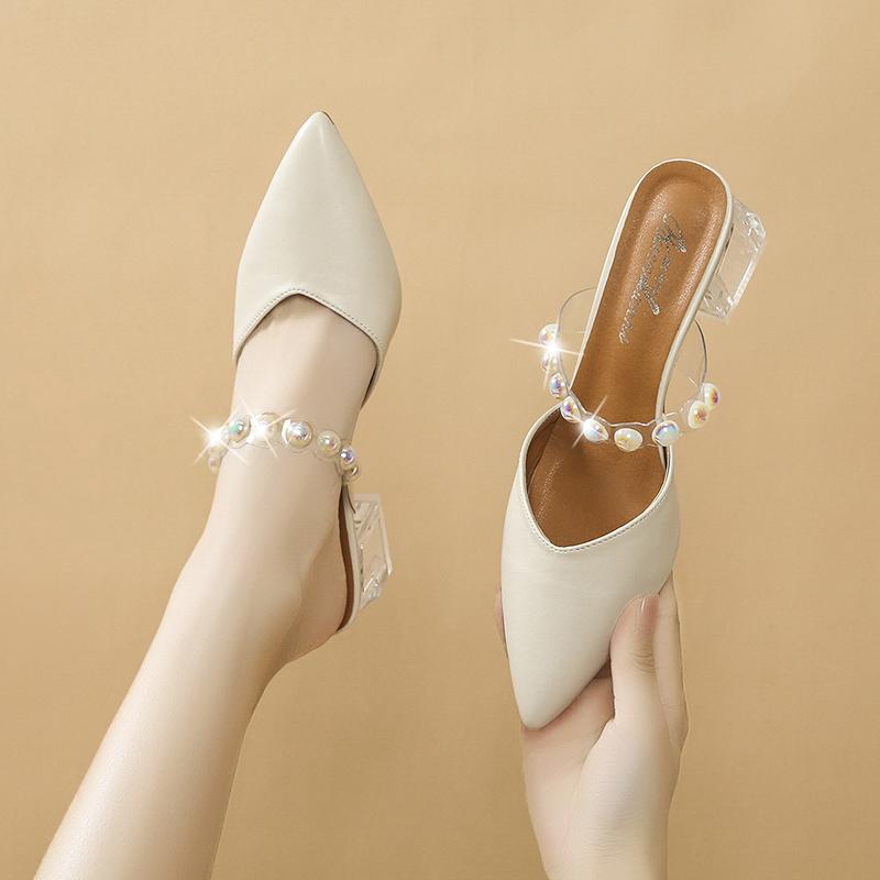 Women's Slippers Women 2024 New Summer Casual Transparent Slippers Wedges Shoes Ladies Platform Sandals