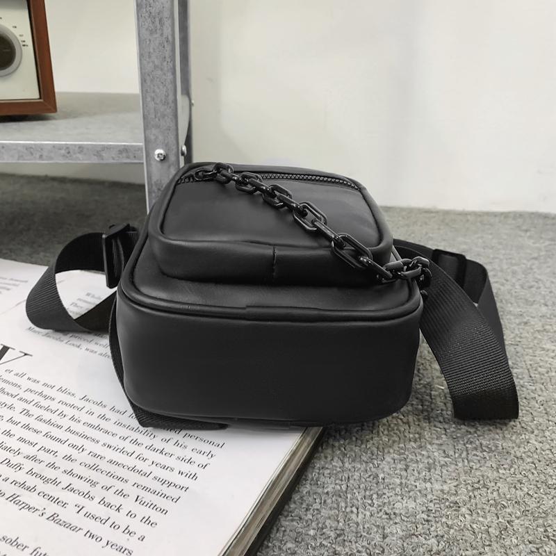 Trendy brand messenger bag men's backpack new trendy ins casual men's bag trendy fashion PU texture shoulder bag