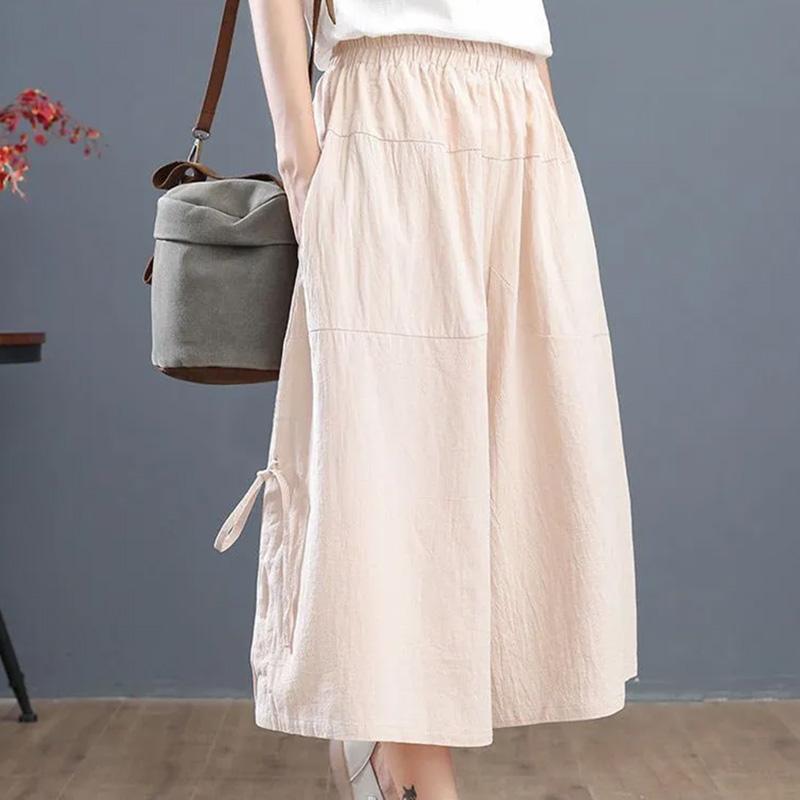 

Шорты женские летние винтажные свободные большие размеры с высокой талией повседневные мягкие широкие брюки L белый