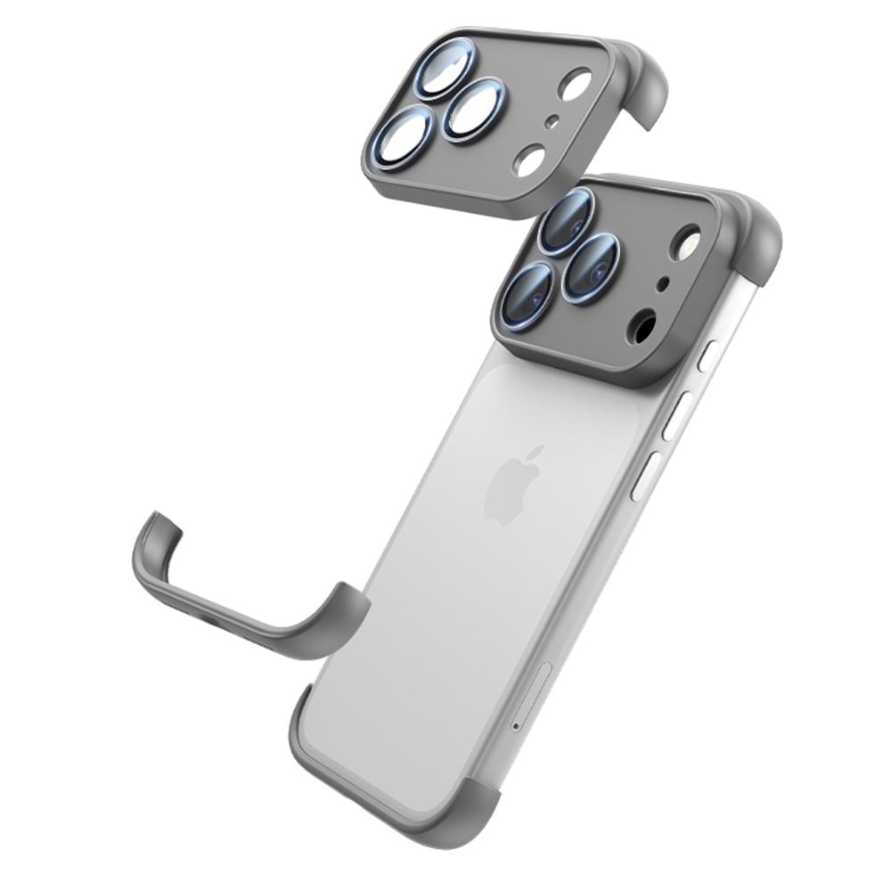 For iPhone 17 Pro Frameless Case Corner Edge Protection TPU Silicone Cover with Camera Lens Protector