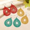 Set di 3 orecchini a goccia vuoti color caramella per donna Boho Etnico Lunghi Pendenti Statement Gioielli da Matrimonio