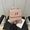 Gentle Texture Butterfly Handbag 2025 Spring and Summer New Versatile Ins Leisure Bag Backpack Small Square Bag Tide