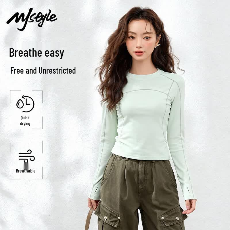 MJ STYLE Women s Quick-Dry Long Sleeve T-Shirt M