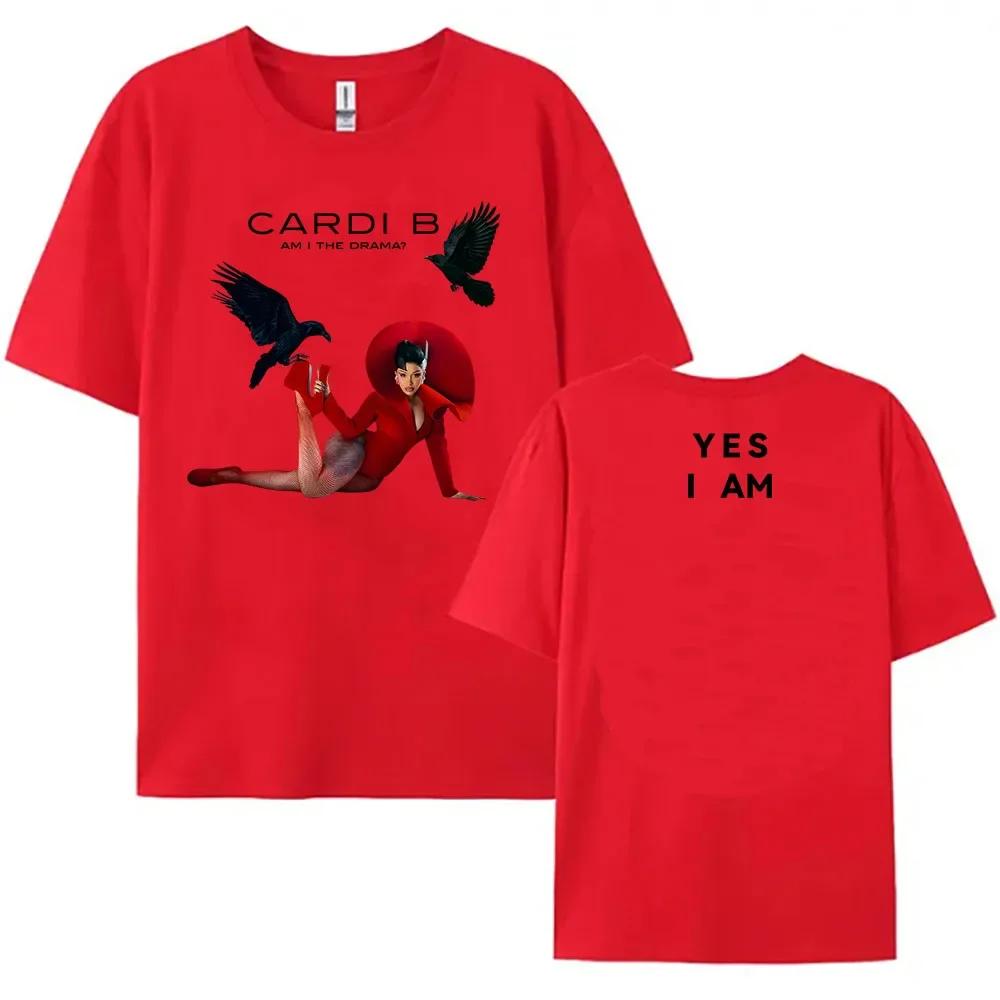 2025 Album Am I The Dramatshirt Singer Cardi B Fashion Tshirts Cotton Summer Shortsleeve T Shirt Streetwear Hip Hop Wounisex Tees