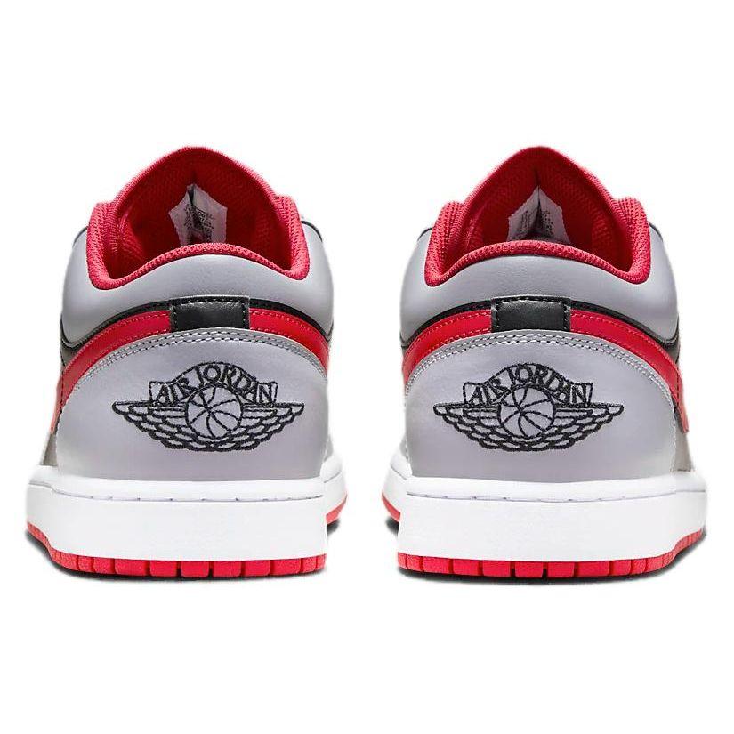 Air Jordan 1 Low Cement Fire Red Herren Sneakers Grau Schwarz Zement-Grau 553558060