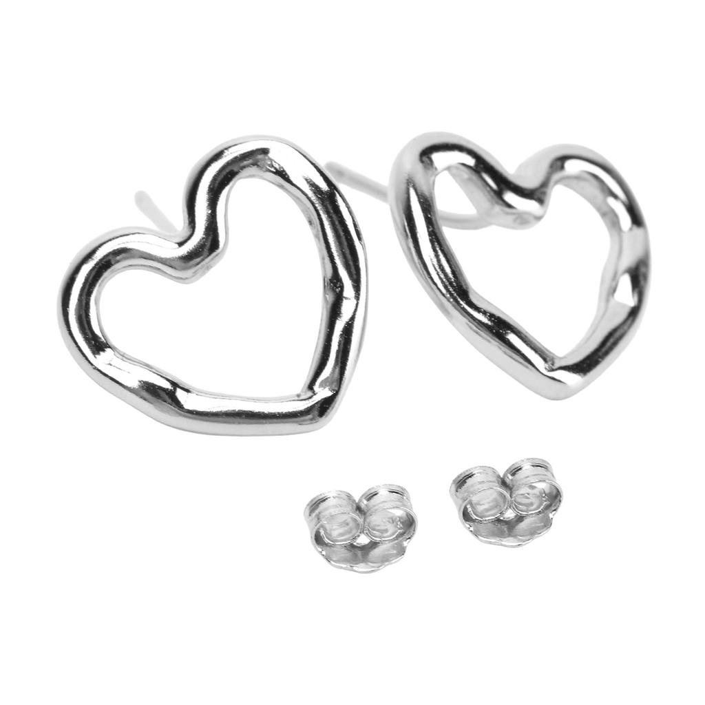 Ear Studs Hollow Heart Shape Exquisite Fashionable Versatile Stud Earrings for Daily Dating Work