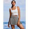 High Waist Pleated Tennis Skirt with Built In Shorts for Women Workout Golf Skorts