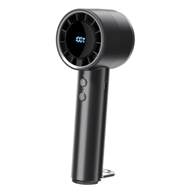 2025 USB Portable Mini Turbine Ice Fan: 100-Speed Digital Display Outdoor Handheld