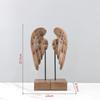 Resin Handicrafts Angel Wings Artistic Decorative Piece Wood Grain Wings Decorative Figurines Home Decoration Accessories
