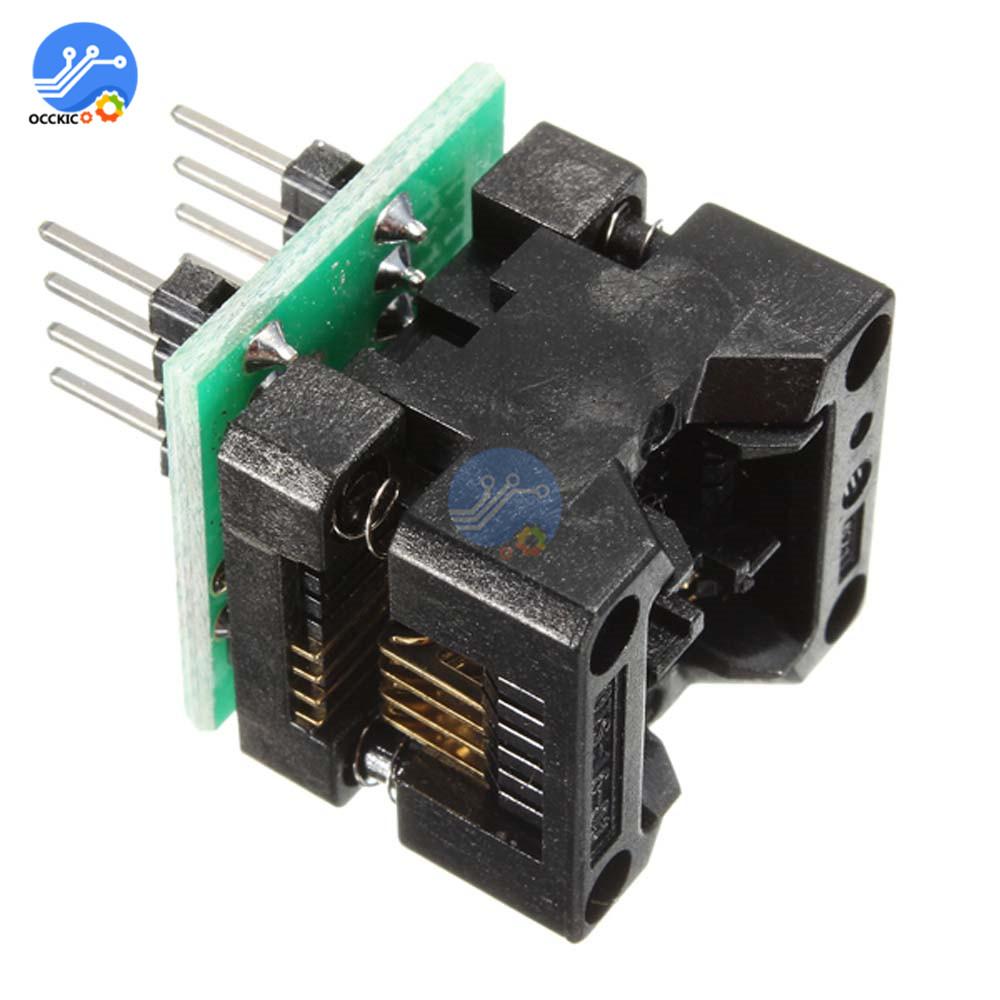 MSOP8 to DIP8 Wide-body Narrow-body Seat Wide 150mil 200mil Programmer Adapter SOIC8 to DIP8 IC Socket Blue Green