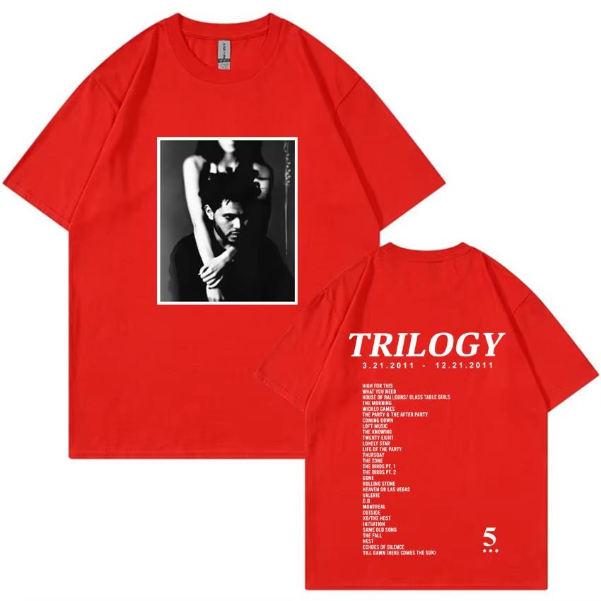 2026 The Weeknd Trilogy Music Album T Shirt Mens Fashion Tee Shirt Unisex Casual Aesthetic Short Sleeve Tshirt Streetwear