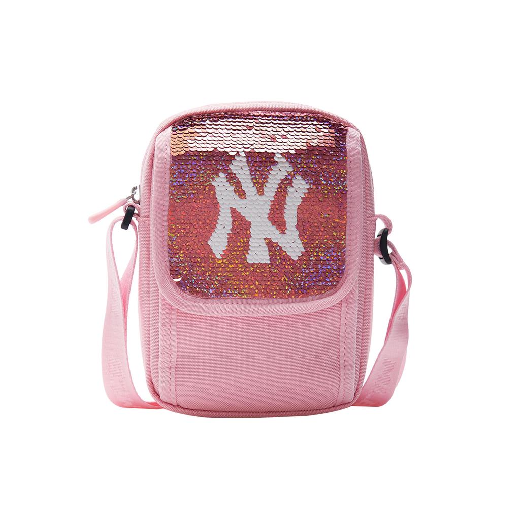 MLB New York Yankees Adjustable Shoulder Strap Nylon Crossbody Bag Women bags Pink 7FCRB034N-50PKL