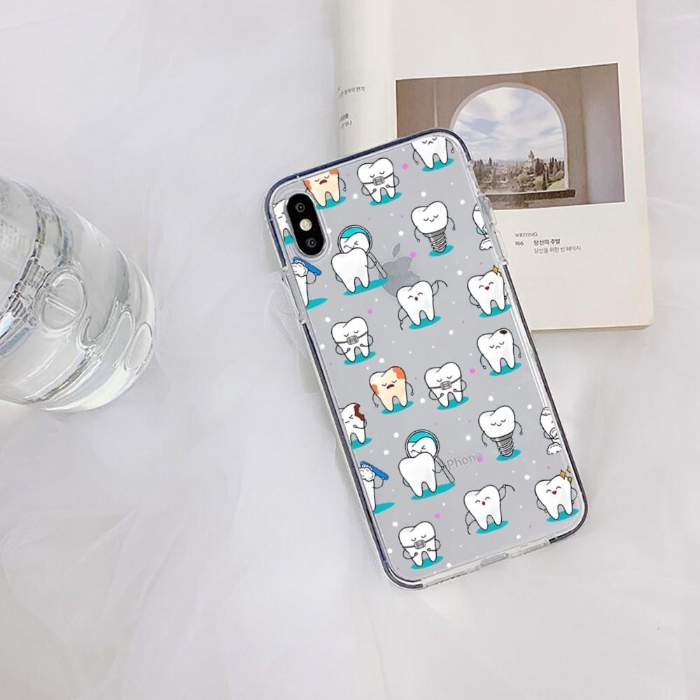 

Dentist Tooth Phone Case For iPhone 15 11 12 13 14 Mini Pro Max XR X XS TPU Clear Case For 8 7 6 Plus SE 2020 iPhone 7 or 8
