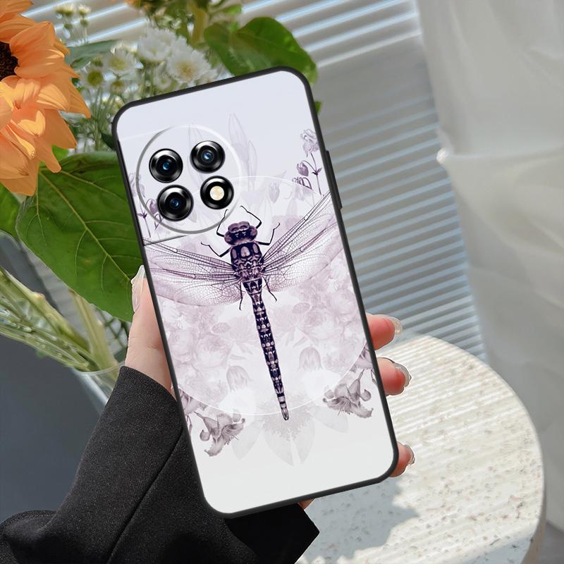 Luxury Dragonfly Case For OnePlus 10 Pro 15 13 12 11 13T 15R 13R 10R 10T 8T Nord CE 5 4 2 3 Lite N20 N30 Cover