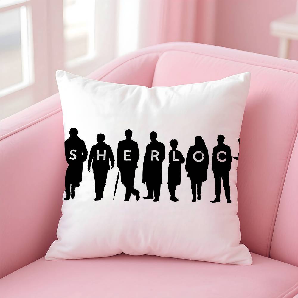 Hot Movie S-Sherlocks Pillow Case Anti-Dustmite Pillowcase Invisible Zipper Silky Short Plush Sofa Cushion Cover