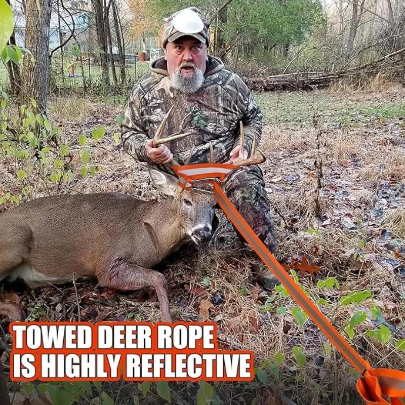 Deer Drag Rope Pulling Hunting Accessories Deer Hunting Drag Strap with Handle Reflective Harness Hunting Gear for Deer Hunters