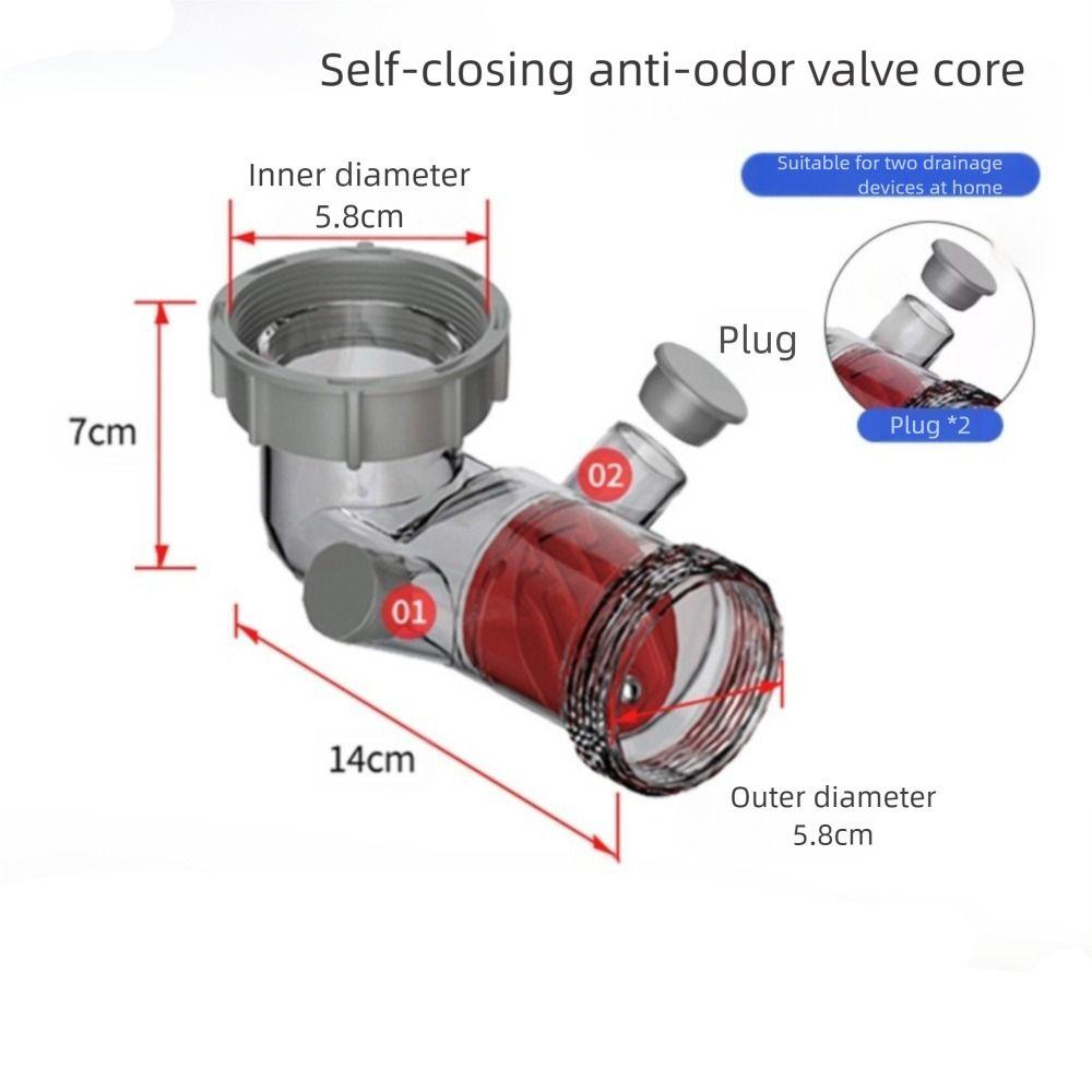 Curved Tube Sink Drain Check Valve Plastic Downpipe Tube Pipeline Accessory Pipeline Accessory