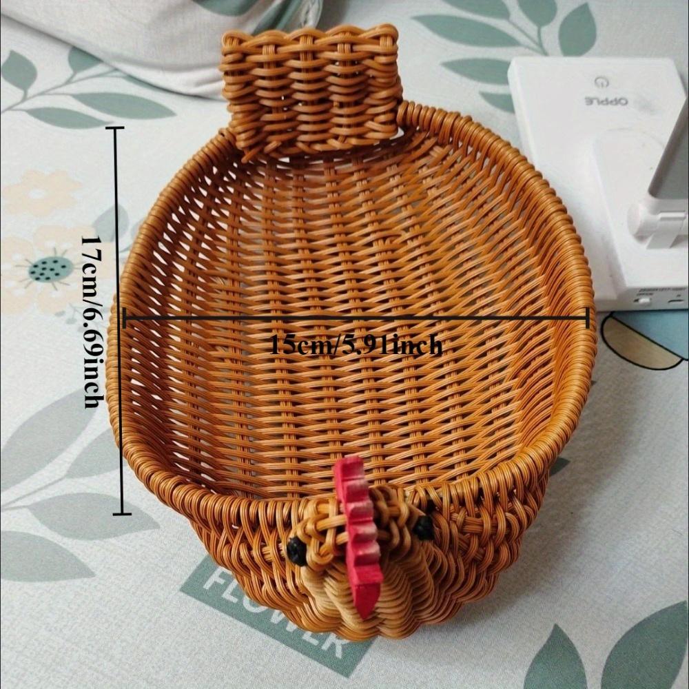 Simulated Animal Imitation Rattan Woven Storage Basket Household Storage Decoration Decoration Fruit Toy Basket Handmade Crafts