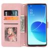 For Oppo Reno12 5G (Global) Case Wallet Skin-Touch Leather Imprinted Phone Cover