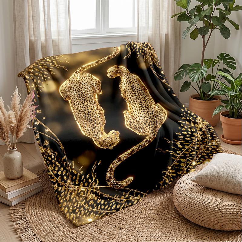 Gleaming White Tiger Majesty Theme blanket Lightweight Warm Flannel Blanket Decorative Throw Blanket for Home Decoration