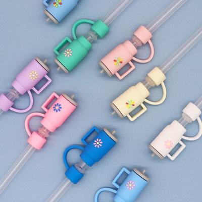 5PCS Large Diameter 10mm Straw Cap Color Silicone Leakproof Plug Ice Bullock Accessories Dust Cup Straight Bends Are Available